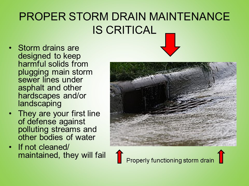 Storm system maintenance service infographic