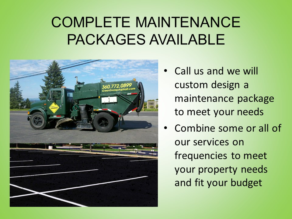 Complete maintenance packages infographic
